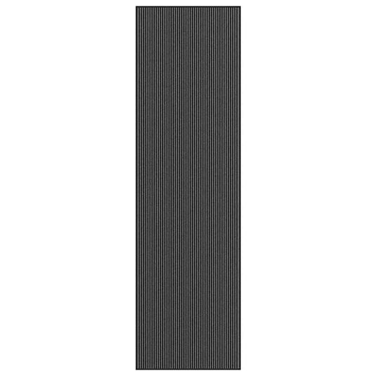 Vidaxl deurmat 115x400 cm gestreept 115x400 cm zwart en grijs