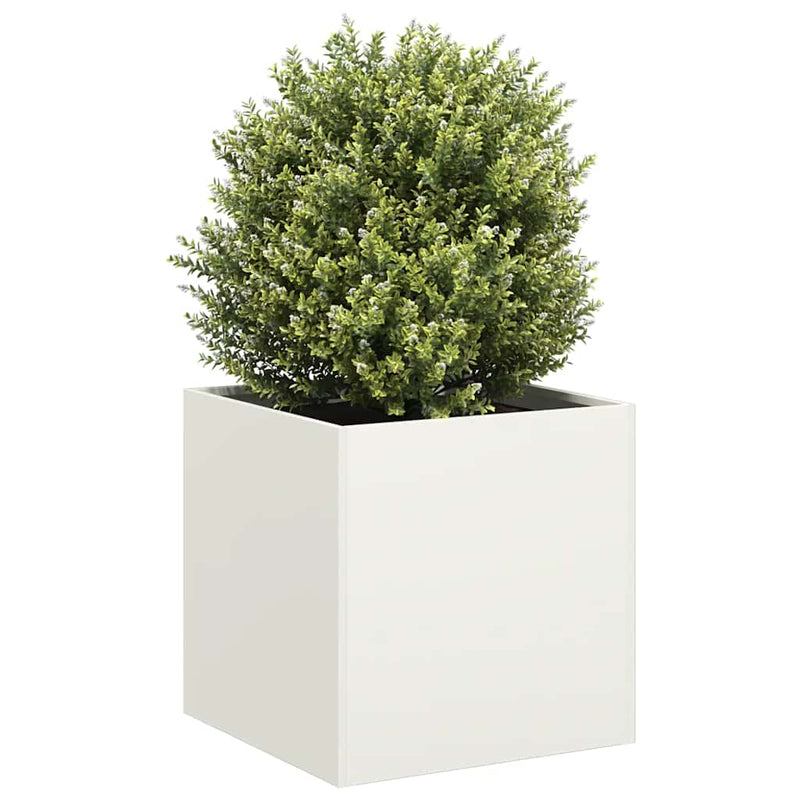Load image into Gallery viewer, Vidaxl plantenbak 40x40x40 cm koudgewalst staal wit
