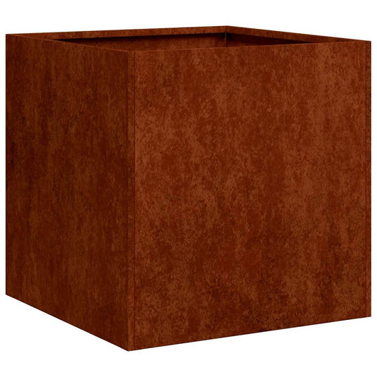 Vidaxl plantenbak roestig 40x40x40 cm weervast staal