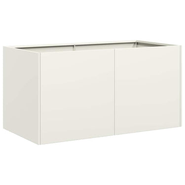 Vidaxl plantenbak 80x40x40 cm koudgewalst staal wit