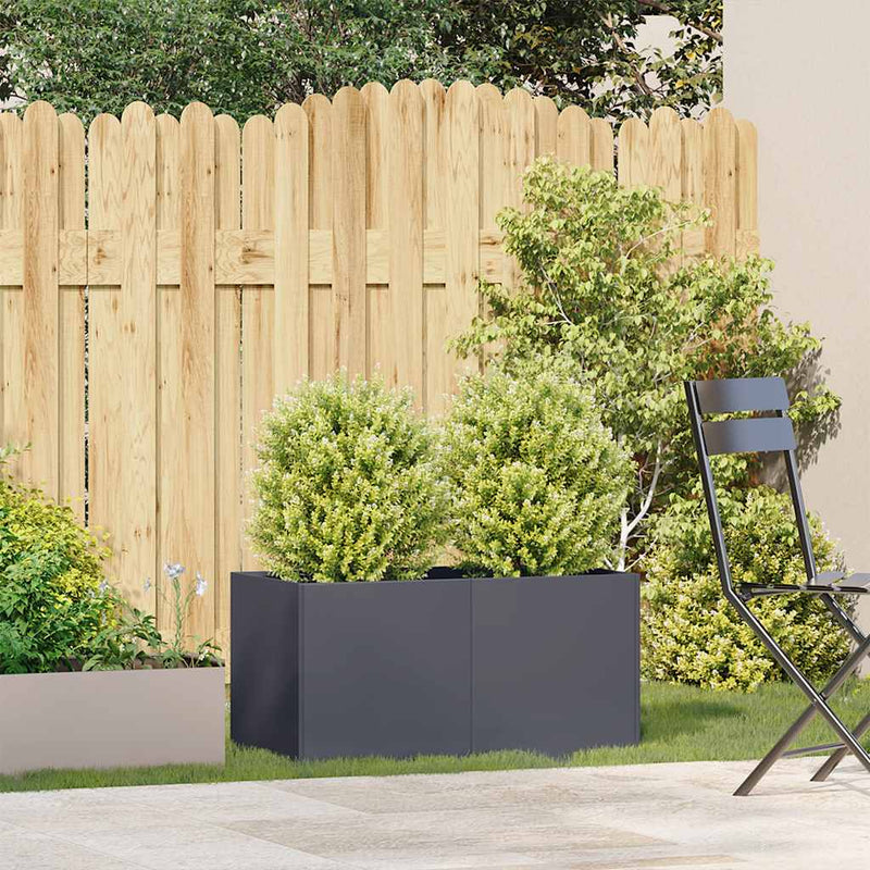 Load image into Gallery viewer, Vidaxl plantenbak 80x40x40 cm koudgewalst staal antracietkleurig

