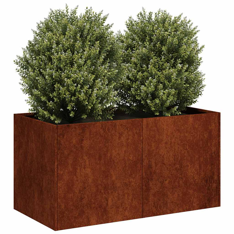 Load image into Gallery viewer, Vidaxl plantenbak roestig 80x40x40 cm weervast staal
