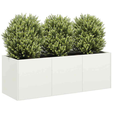 Vidaxl plantenbak 120x40x40 cm koudgewalst staal wit