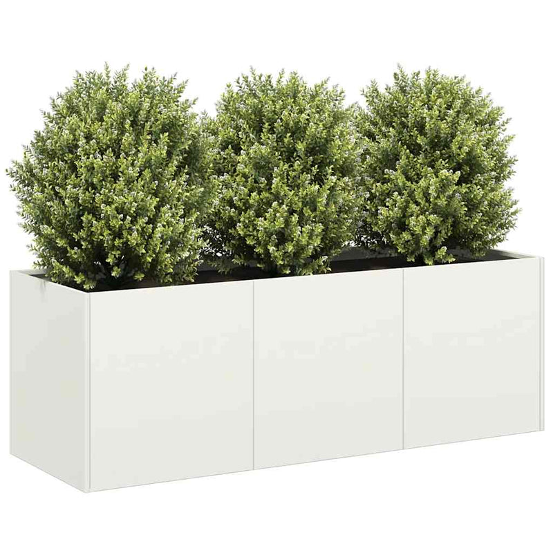 Load image into Gallery viewer, Vidaxl plantenbak 120x40x40 cm koudgewalst staal wit
