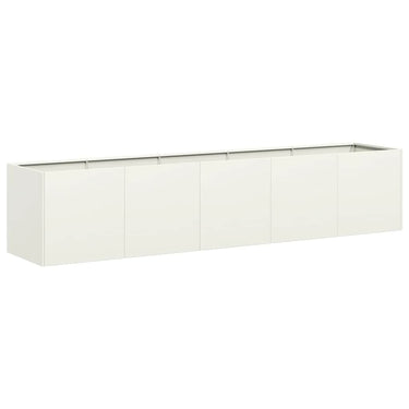 Vidaxl plantenbak 200x40x40 cm koudgewalst staal wit