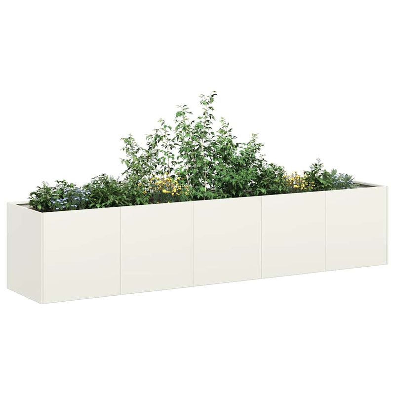 Load image into Gallery viewer, Vidaxl plantenbak 200x40x40 cm koudgewalst staal wit
