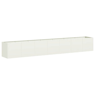 Vidaxl plantenbak 280x40x40 cm koudgewalst staal wit