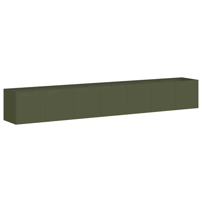 Load image into Gallery viewer, Vidaxl plantenbak 280x40x40 cm koudgewalst staal olijfgroen
