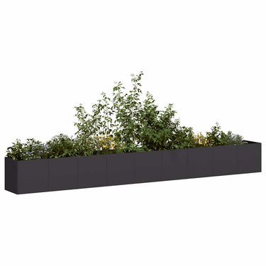 Vidaxl plantenbak 360x40x40 cm koudgewalst staal zwart