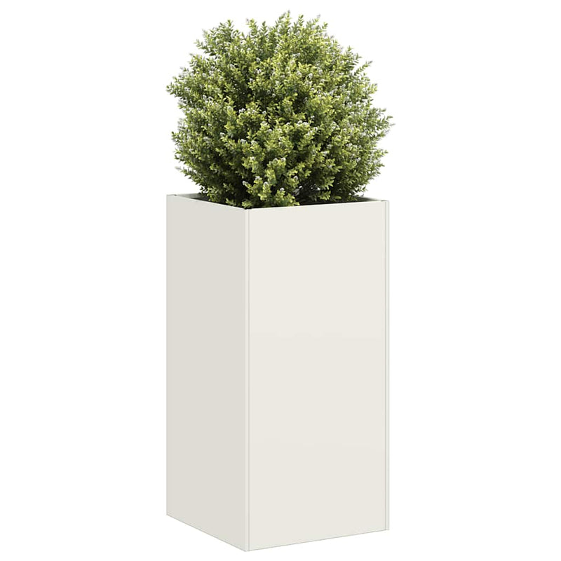 Load image into Gallery viewer, Vidaxl plantenbak 40x40x80 cm koudgewalst staal wit
