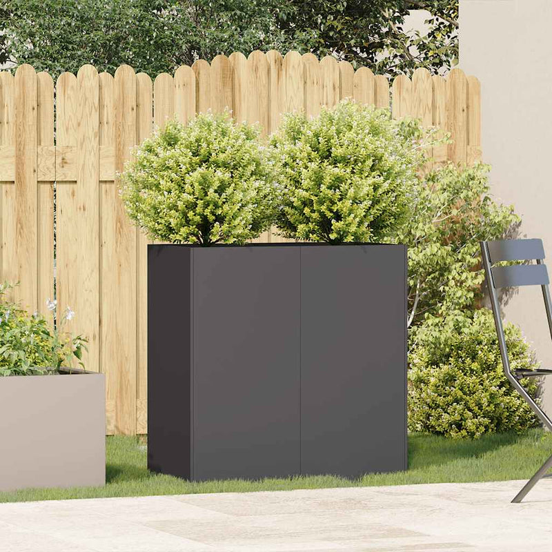 Load image into Gallery viewer, Vidaxl plantenbak 80x40x80 cm koudgewalst staal zwart

