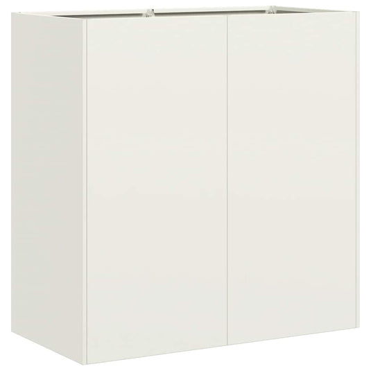 Vidaxl plantenbak 40x40x80 cm koudgewalst staal wit