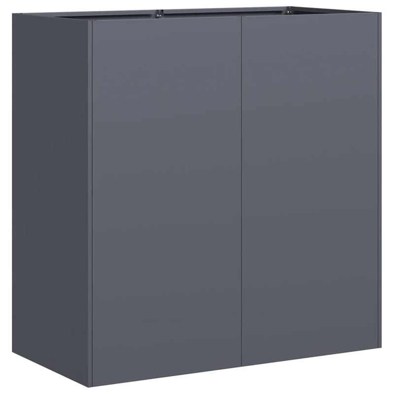 Load image into Gallery viewer, Vidaxl plantenbak 80x40x80 cm koudgewalst staal antracietkleurig
