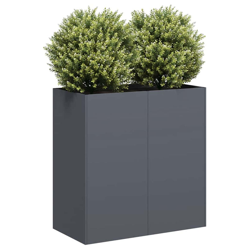 Load image into Gallery viewer, Vidaxl plantenbak 80x40x80 cm koudgewalst staal antracietkleurig
