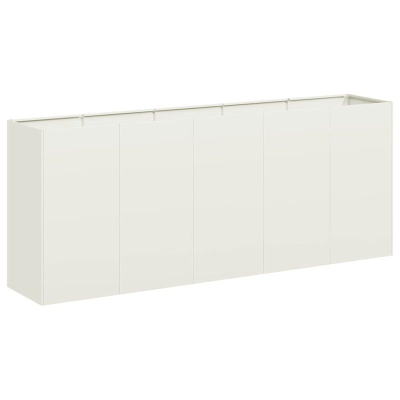 Load image into Gallery viewer, Vidaxl plantenbak 200x40x80 cm koudgewalst staal wit
