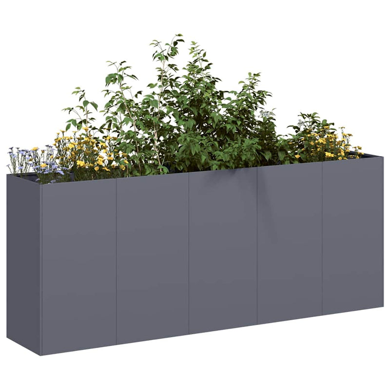 Load image into Gallery viewer, Vidaxl plantenbak 200x40x80 cm koudgewalst staal antracietkleurig
