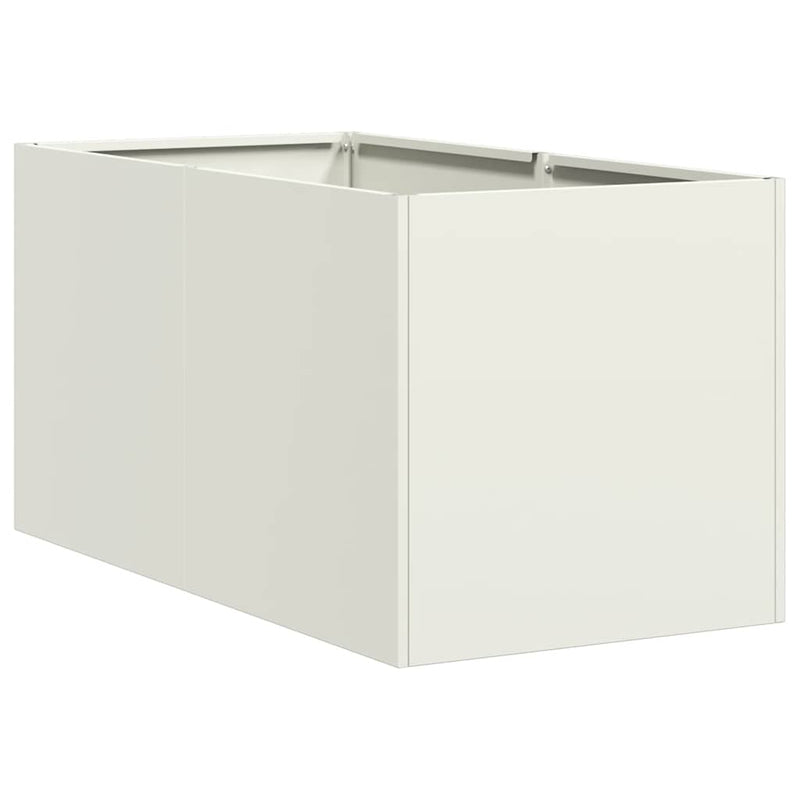 Load image into Gallery viewer, Vidaxl plantenbak 40x80x40 cm koudgewalst staal wit
