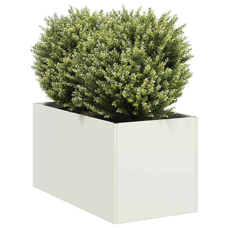Load image into Gallery viewer, Vidaxl plantenbak 40x80x40 cm koudgewalst staal wit
