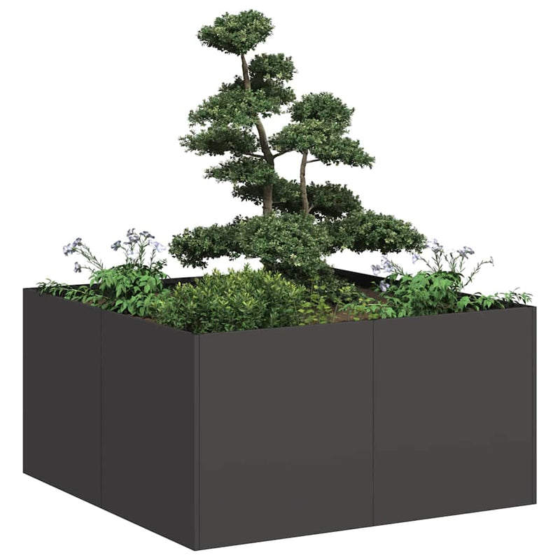 Load image into Gallery viewer, Vidaxl plantenbak 80x80x40 cm koudgewalst staal zwart
