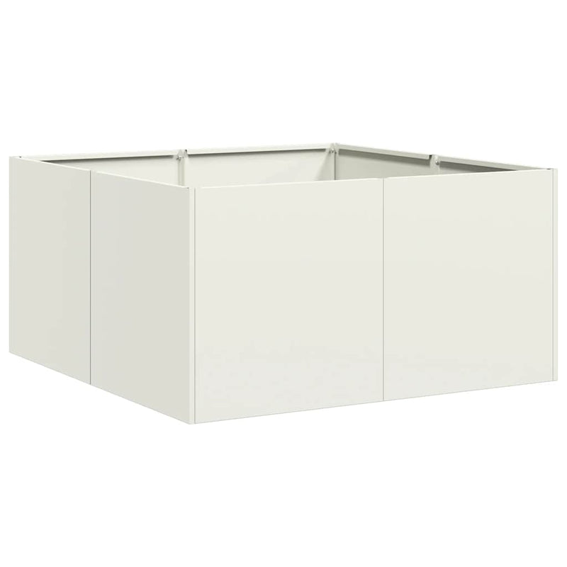 Load image into Gallery viewer, Vidaxl plantenbak 80x80x40 cm koudgewalst staal wit
