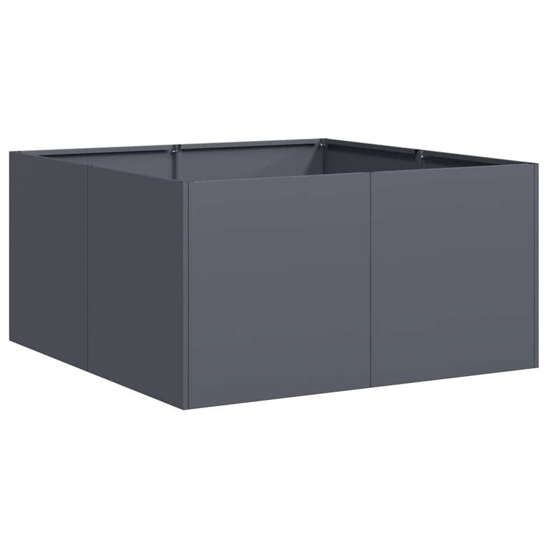 Load image into Gallery viewer, Vidaxl plantenbak 80x80x40 cm koudgewalst staal antracietkleurig
