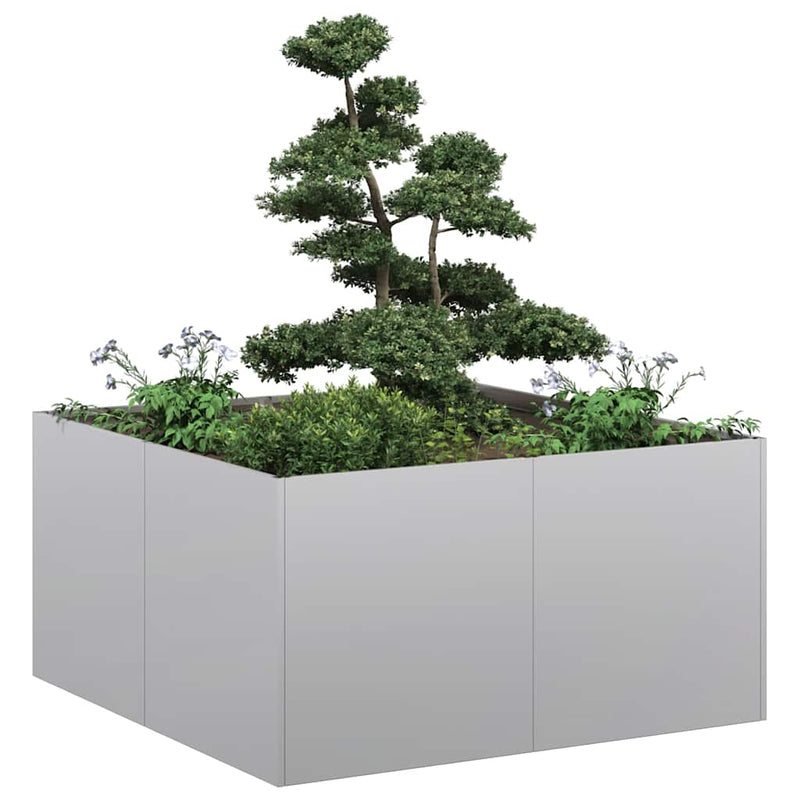 Load image into Gallery viewer, Vidaxl plantenbak 80x80x40 cm gegalvaniseerd staal
