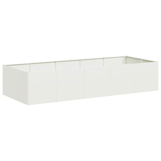 Vidaxl plantenbak 200x80x40 cm staal wit