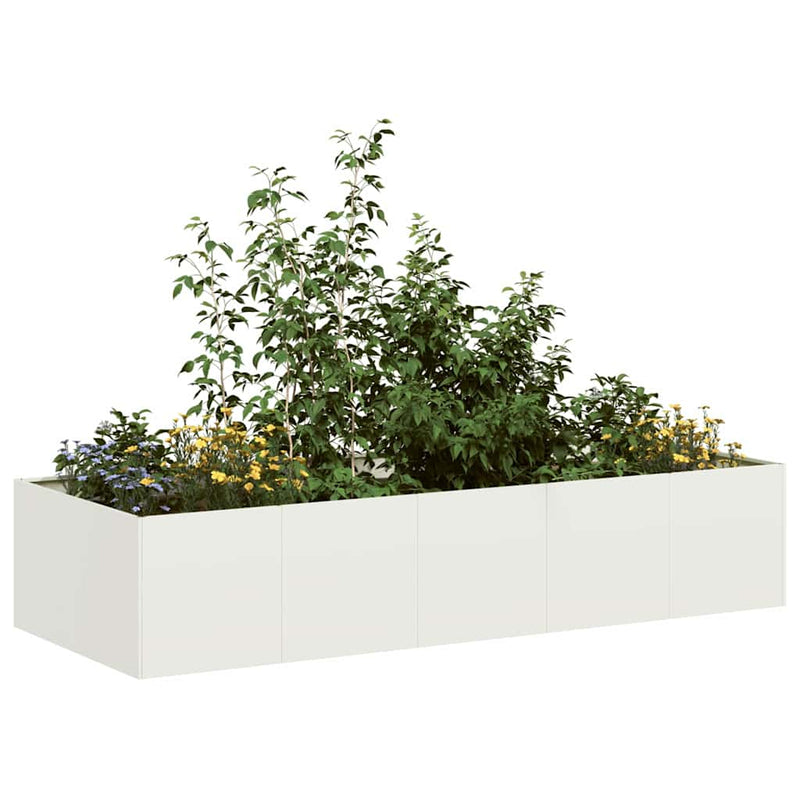 Load image into Gallery viewer, Vidaxl plantenbak 200x80x40 cm staal wit
