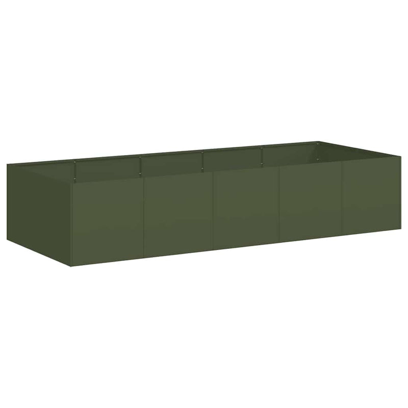 Load image into Gallery viewer, Vidaxl plantenbak 200x80x40 cm staal olijfgroen
