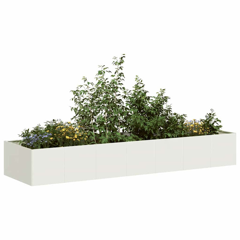 Load image into Gallery viewer, Vidaxl plantenbak 280x80x40 cm staal wit
