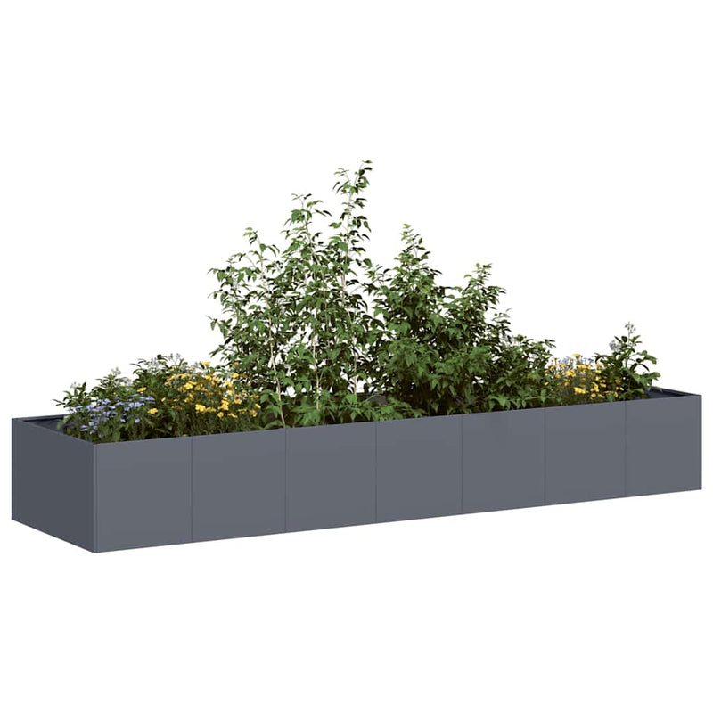 Load image into Gallery viewer, Vidaxl plantenbak 280x80x40 cm staal antracietkleurig
