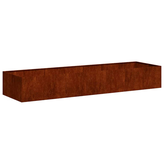 Vidaxl plantenbak roestig 280x80x40 cm weervast staal