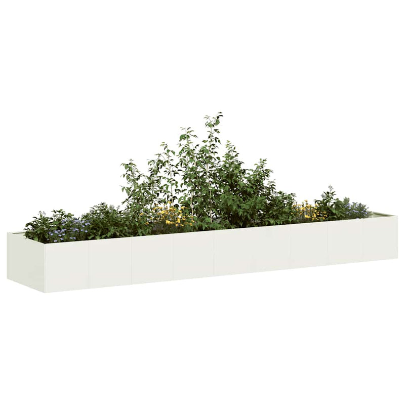 Load image into Gallery viewer, Vidaxl plantenbak 360x80x40 cm staal wit
