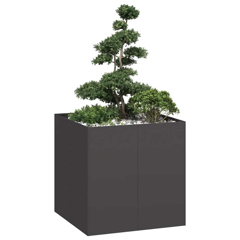 Load image into Gallery viewer, Vidaxl plantenbak 80x80x80 cm staal zwart
