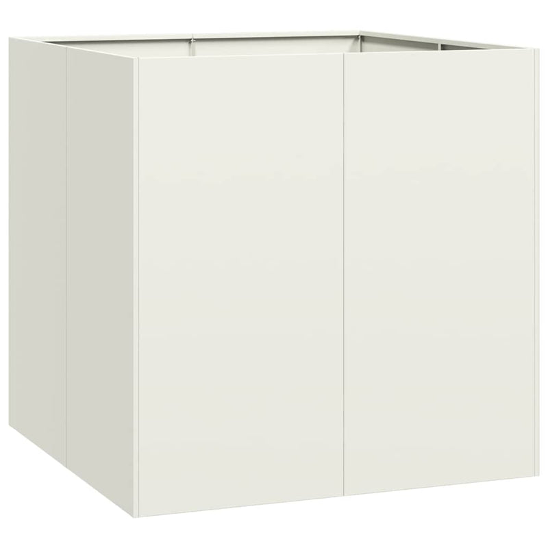 Load image into Gallery viewer, Vidaxl plantenbak 80x80x80 cm staal wit
