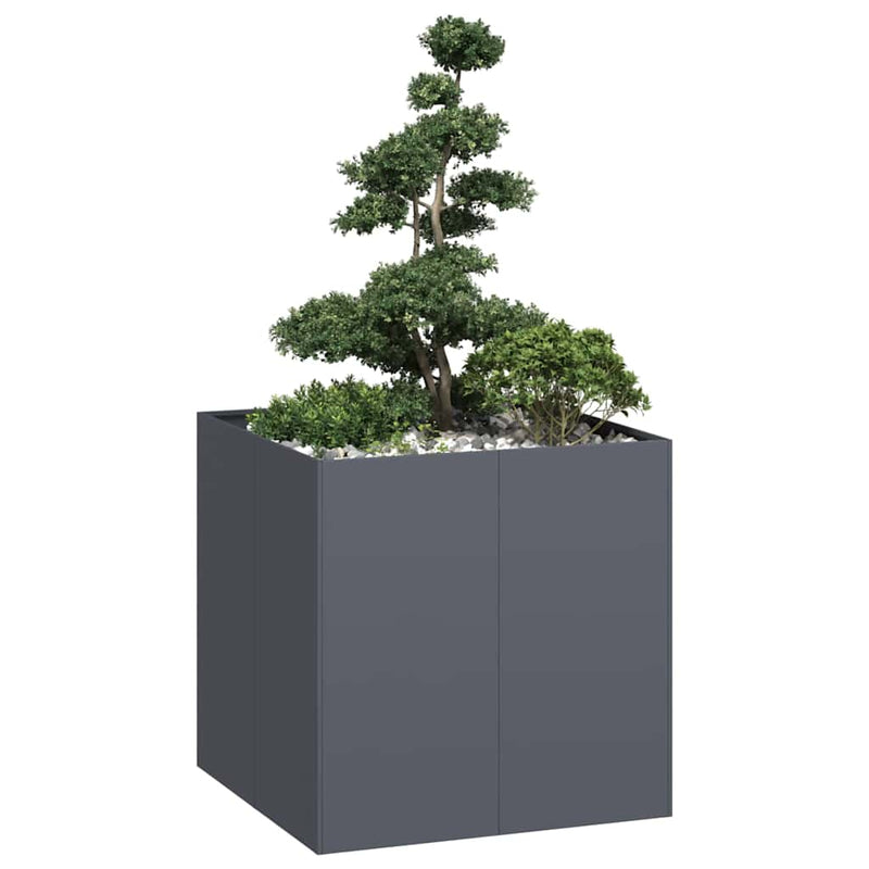 Load image into Gallery viewer, Vidaxl plantenbak 80x80x80 cm staal antracietkleurig
