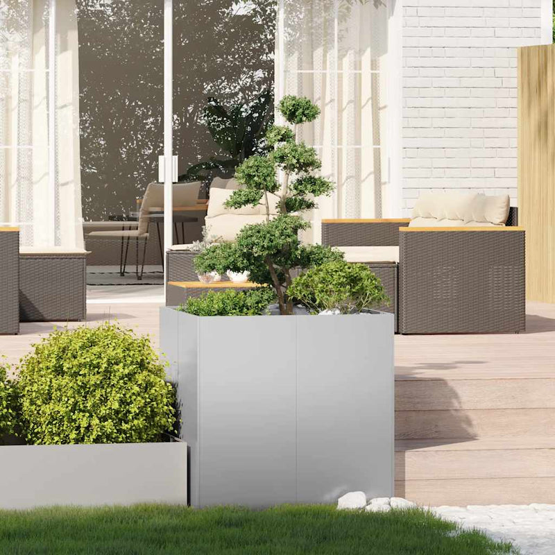 Load image into Gallery viewer, Vidaxl plantenbak 80x80x80 cm gegalvaniseerd staal
