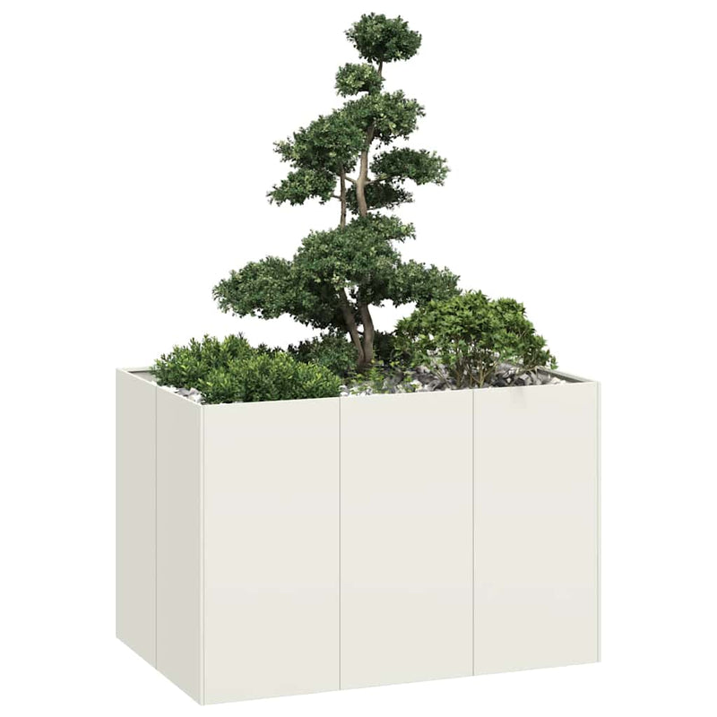 Load image into Gallery viewer, Vidaxl plantenbak 120x80x80 cm staal wit
