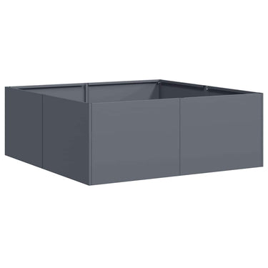 Vidaxl plantenbak 80x80x30 cm staal antracietkleurig