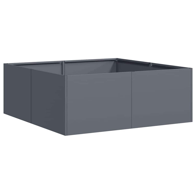 Load image into Gallery viewer, Vidaxl plantenbak 80x80x30 cm staal antracietkleurig
