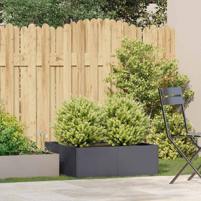 Load image into Gallery viewer, Vidaxl plantenbak 80x80x30 cm staal antracietkleurig

