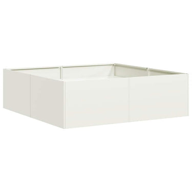 Vidaxl plantenbak 100x100x30 cm staal wit