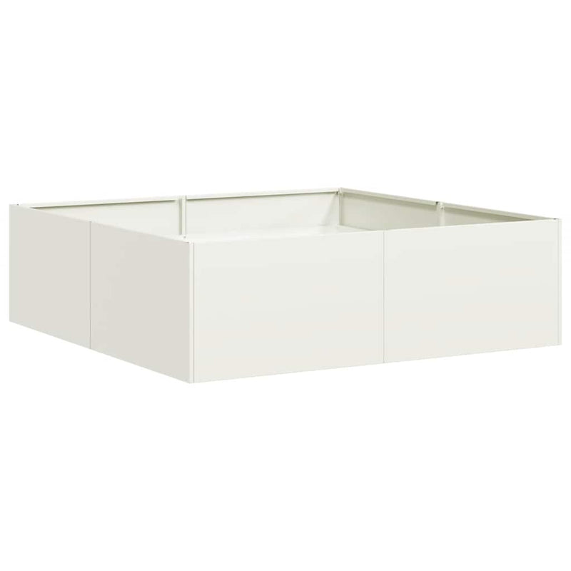 Load image into Gallery viewer, Vidaxl plantenbak 100x100x30 cm staal wit
