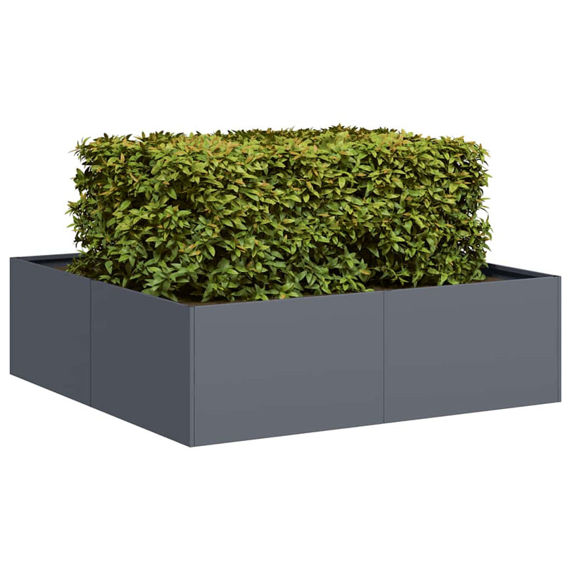 Load image into Gallery viewer, Vidaxl plantenbak 100x100x30 cm staal antracietkleurig
