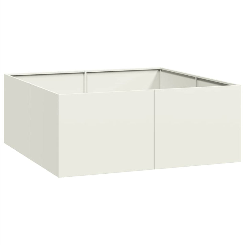 Load image into Gallery viewer, Vidaxl plantenbak 100x100x40 cm staal wit
