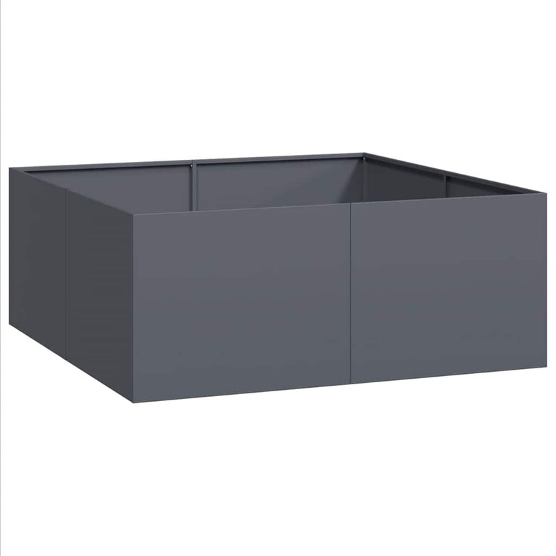 Load image into Gallery viewer, Vidaxl plantenbak 100x100x40 cm staal antracietkleurig
