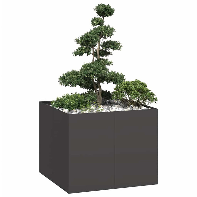 Load image into Gallery viewer, Vidaxl plantenbak 100x100x80 cm staal zwart
