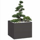 Vidaxl plantenbak 100x100x80 cm staal zwart
