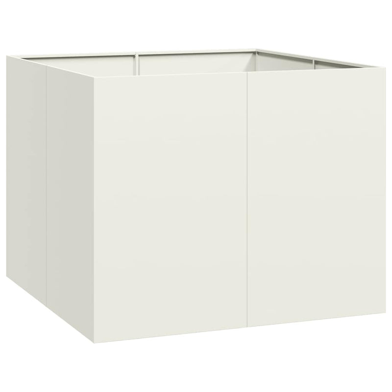 Load image into Gallery viewer, Vidaxl plantenbak 100x100x80 cm staal wit
