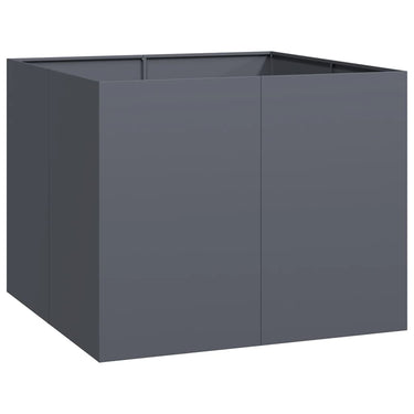 Vidaxl plantenbak 100x100x80 cm staal antracietkleurig